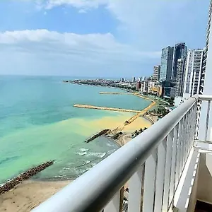 Apartamento Hermoso Apartamento Vista Al Mar. Edf Palmetto 1 ., Cartagena